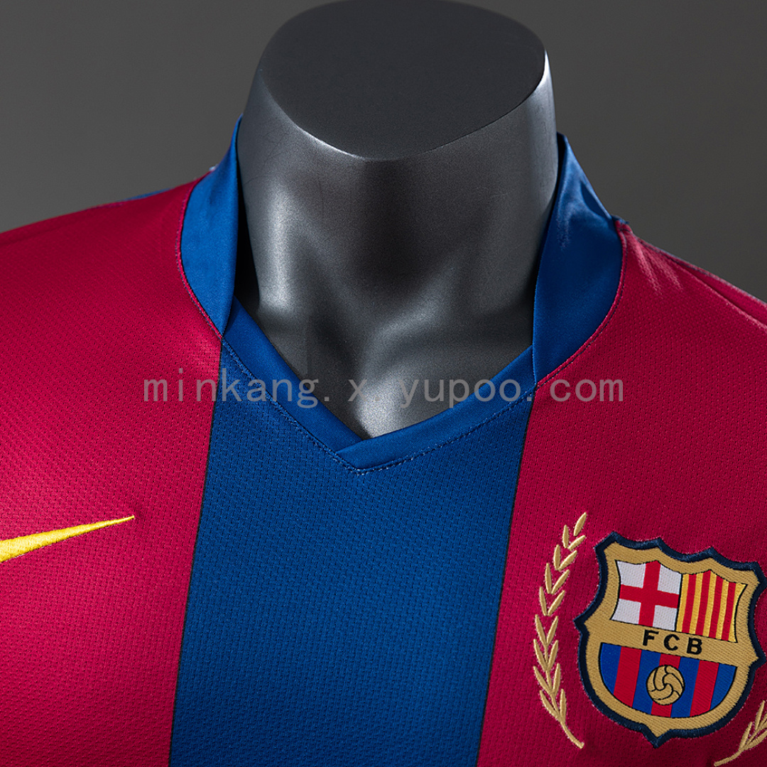 Barcelona 07/08 Player Version Retro Home Jersey S-3XL 6