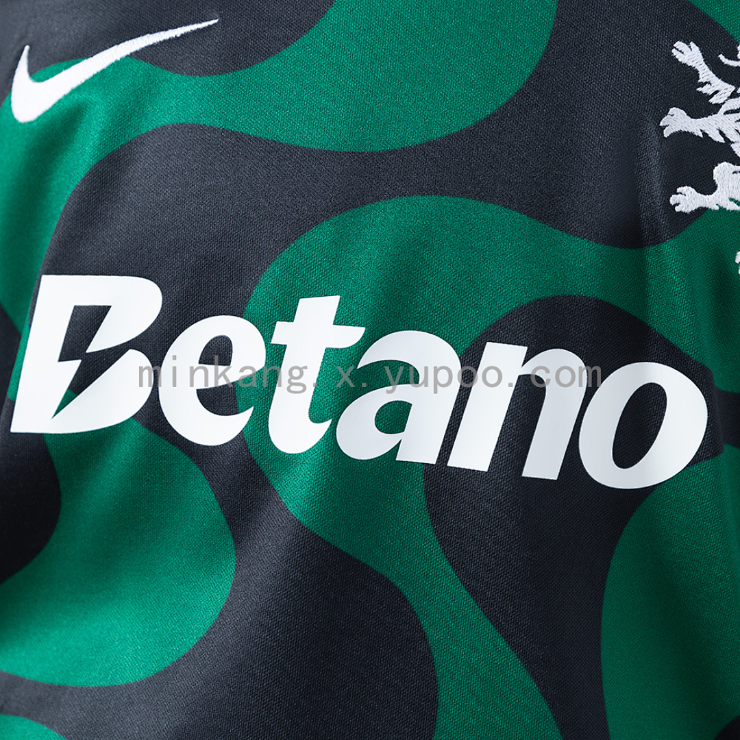 Sporting Lisbon 25/26 Kids Kit Alternative Jersey Black Size：16-28 7