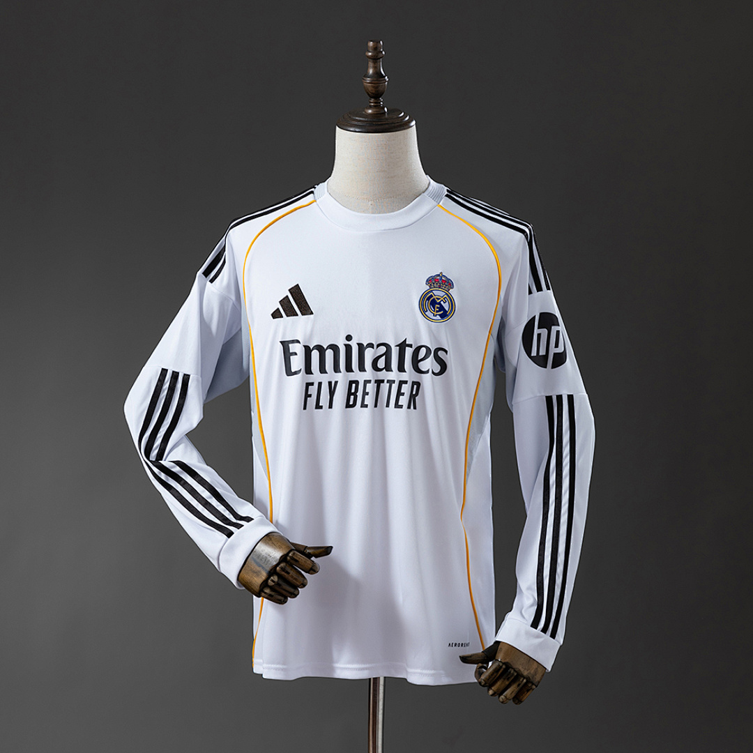 Real Madrid 25/26 Home Long Sleeve Jersey S-4XL 9