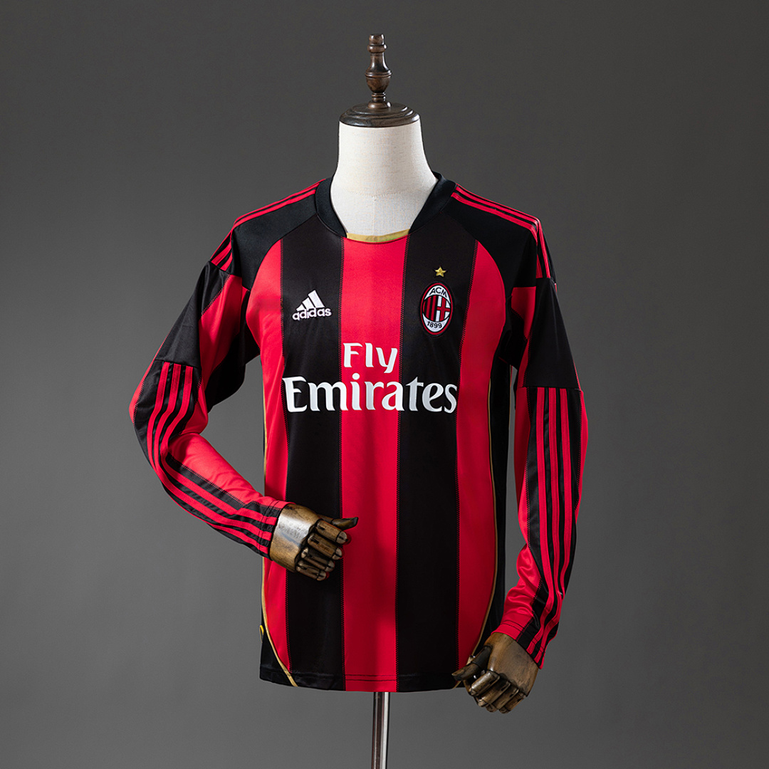 AC Milan 10/11 Home Long Sleeve Retro Jersey S-XXL 2