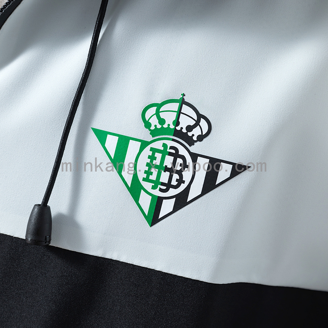 Real Betis Windbreaker - Black & White S-XXL 6