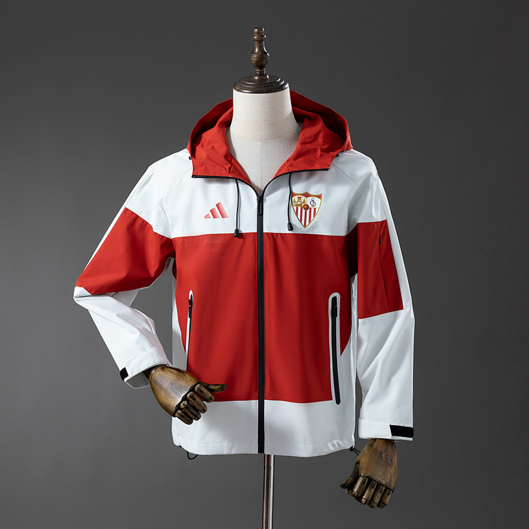Seville Windbreaker - Red & White S-XXL 2
