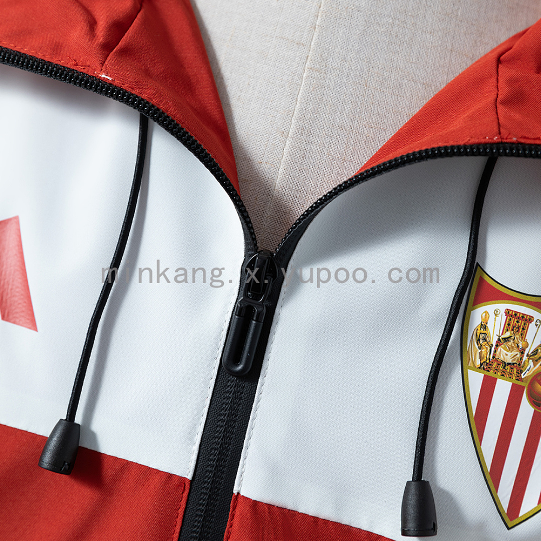 Seville Windbreaker - Red & White S-XXL 7
