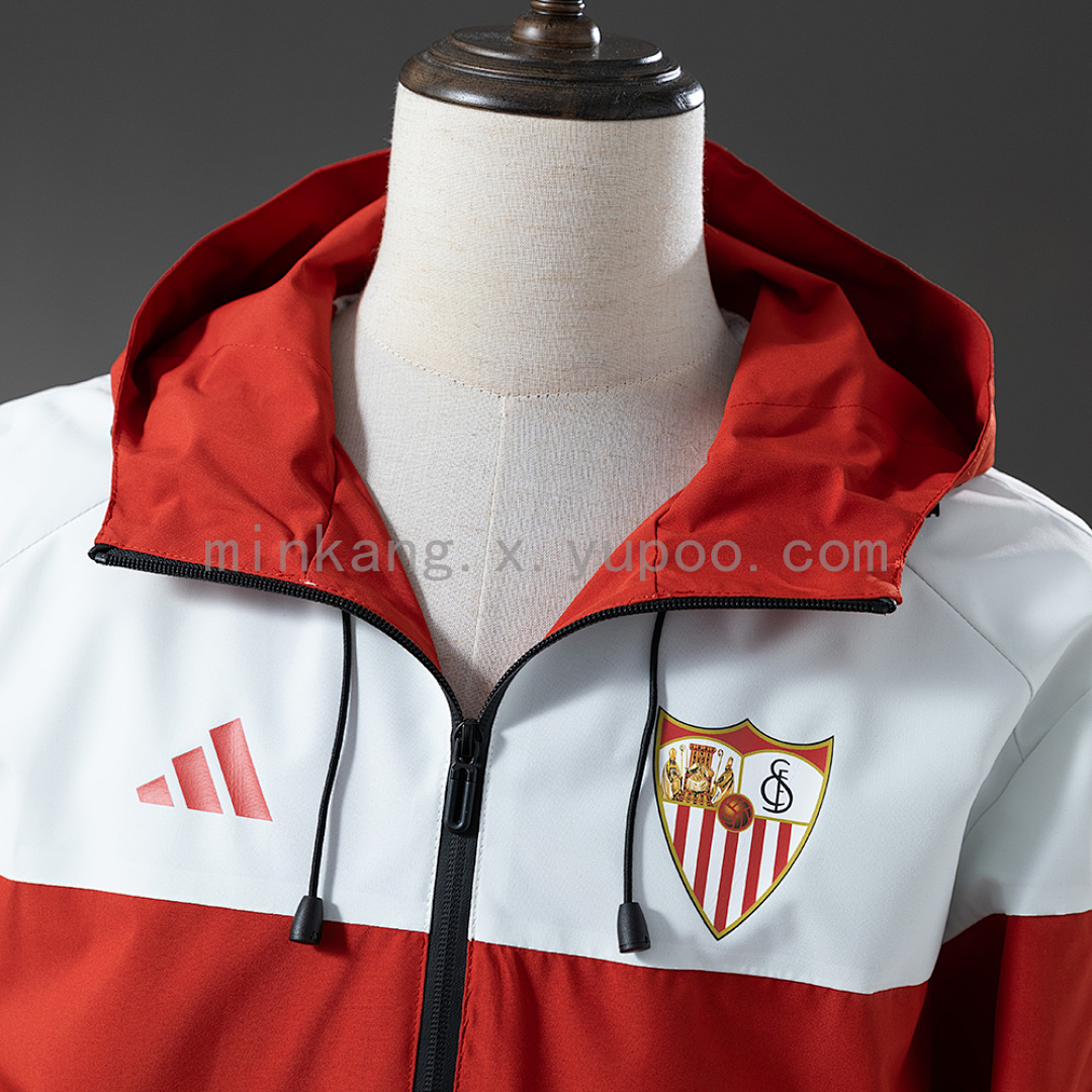 Seville Windbreaker - Red & White S-XXL 4