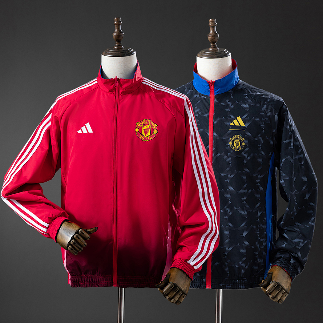 M-U Reversible Anthem Jacket Windbreaker - Black/Red S-XXL 2
