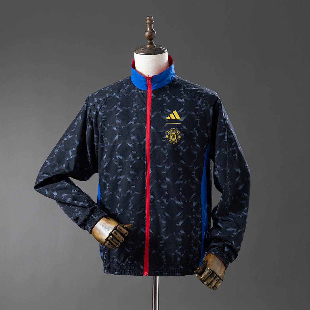 M-U Reversible Anthem Jacket Windbreaker - Black/Red S-XXL 3