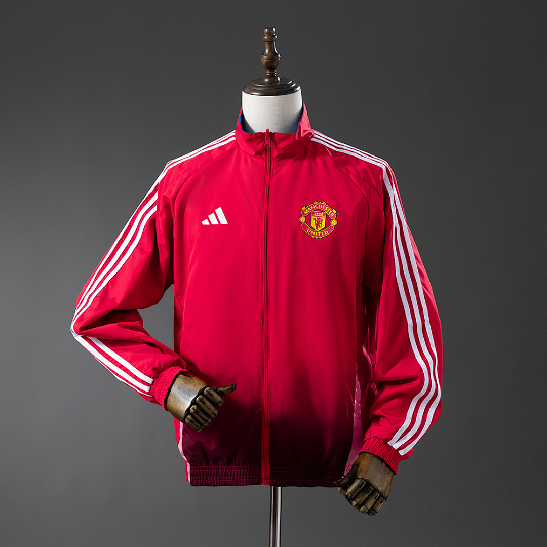 M-U Reversible Anthem Jacket Windbreaker - Black/Red S-XXL 4
