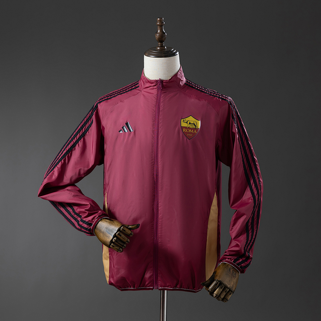 Roma Reversible Jacket Windbreaker - Red & Beige S-XXL 4