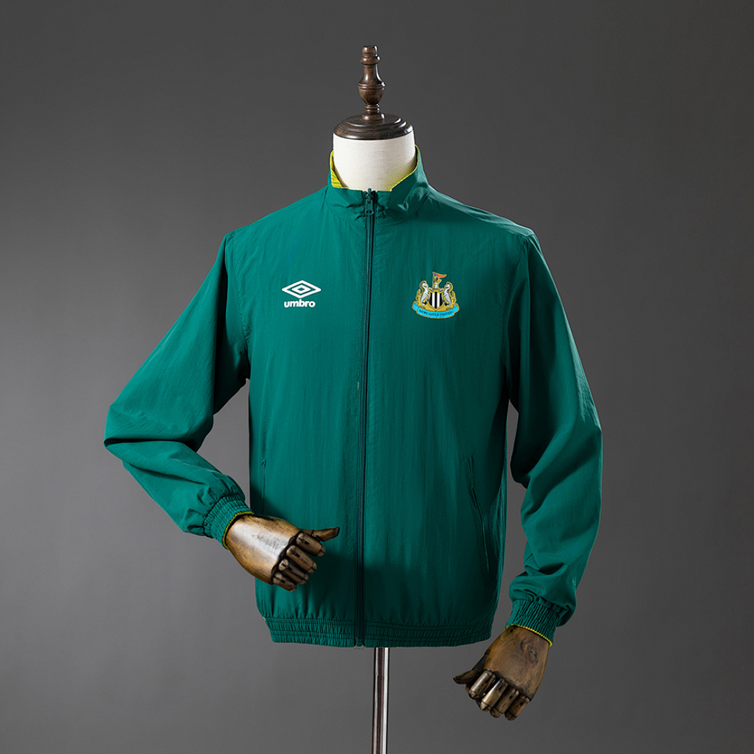 Newcastle United Reversible Jacket Windbreaker - Army Green & Yellow S-XXL 4