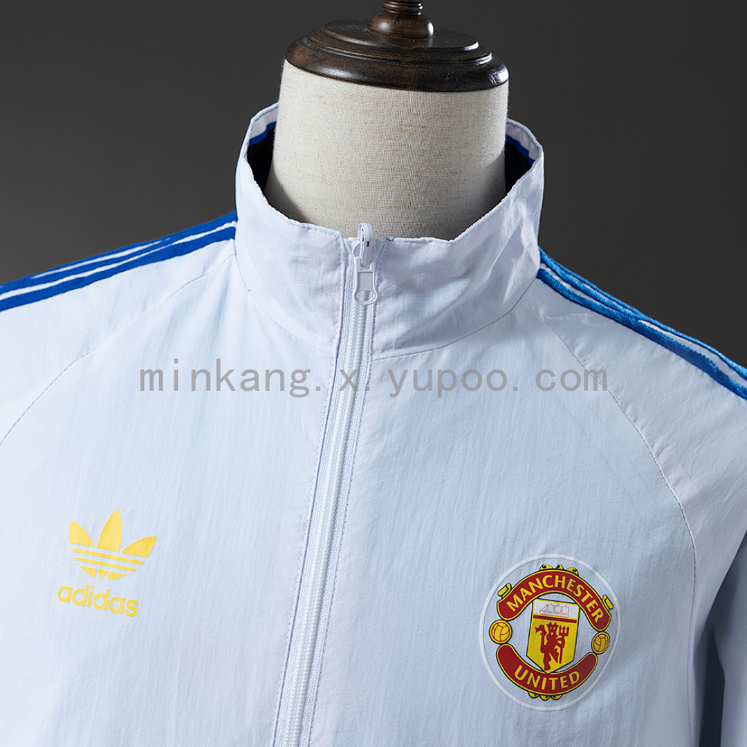 M-U Reversible Jacket Windbreaker - White & Blue S-XXL 11
