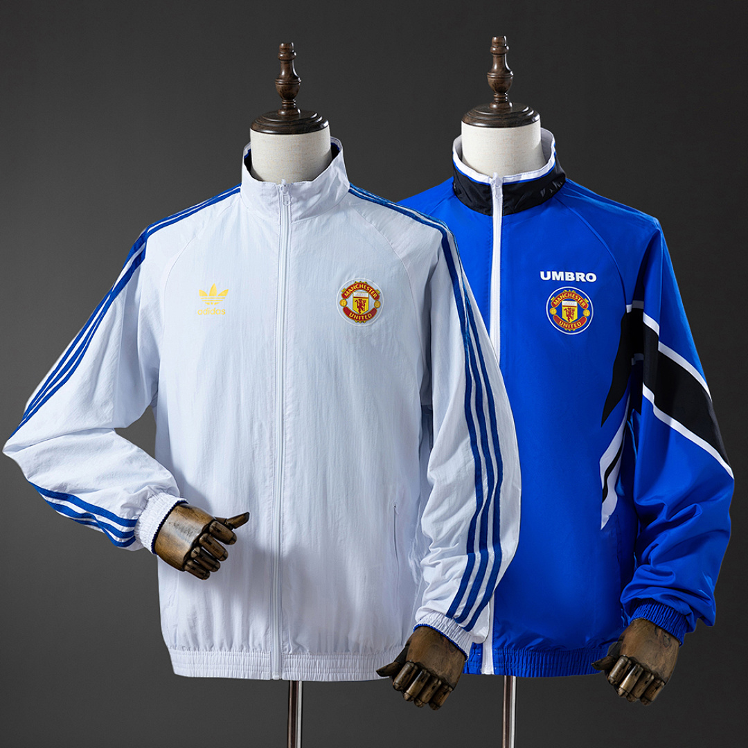 M-U Reversible Jacket Windbreaker - White & Blue S-XXL 4