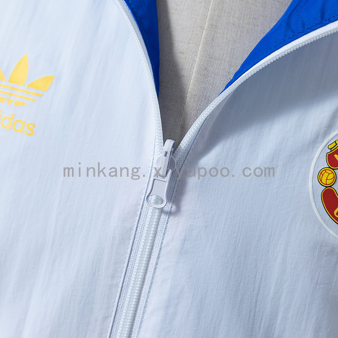 M-U Reversible Jacket Windbreaker - White & Blue S-XXL 8
