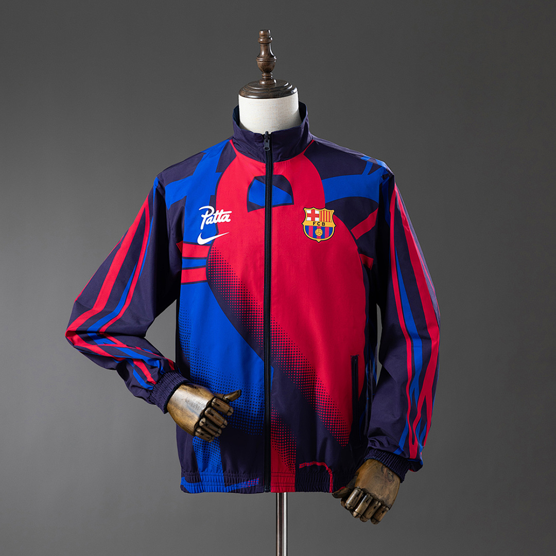 Barcelona Reversible Jacket Windbreaker - Red & Navy S-XXL 3