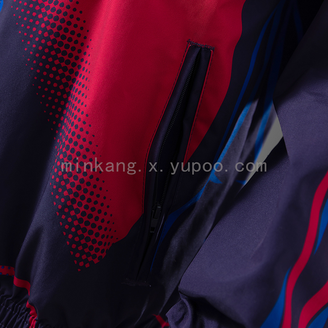 Barcelona Reversible Jacket Windbreaker - Red & Navy S-XXL 6