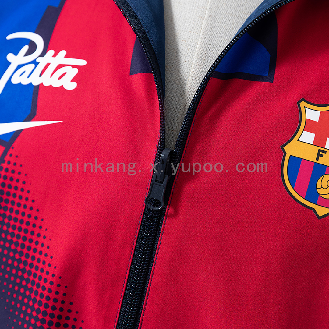 Barcelona Reversible Jacket Windbreaker - Red & Navy S-XXL 8