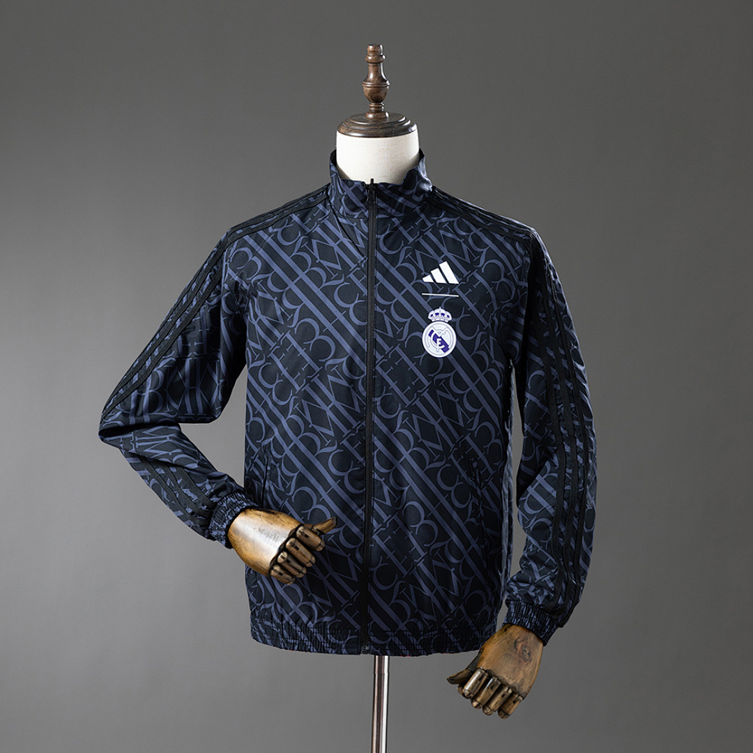 Real Madrid Reversible Jacket Windbreaker - Red & Heiss S-XXL 2