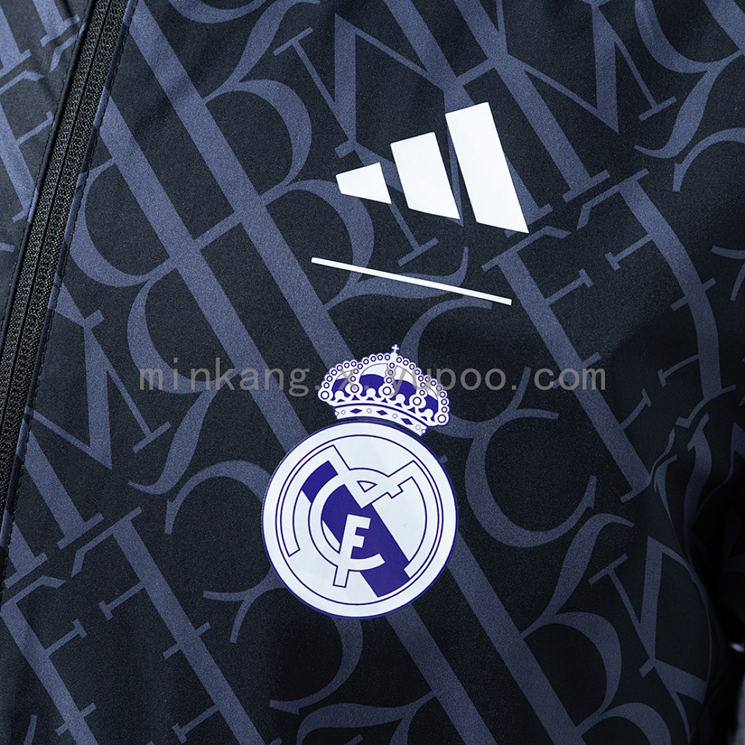 Real Madrid Reversible Jacket Windbreaker - Red & Heiss S-XXL 5