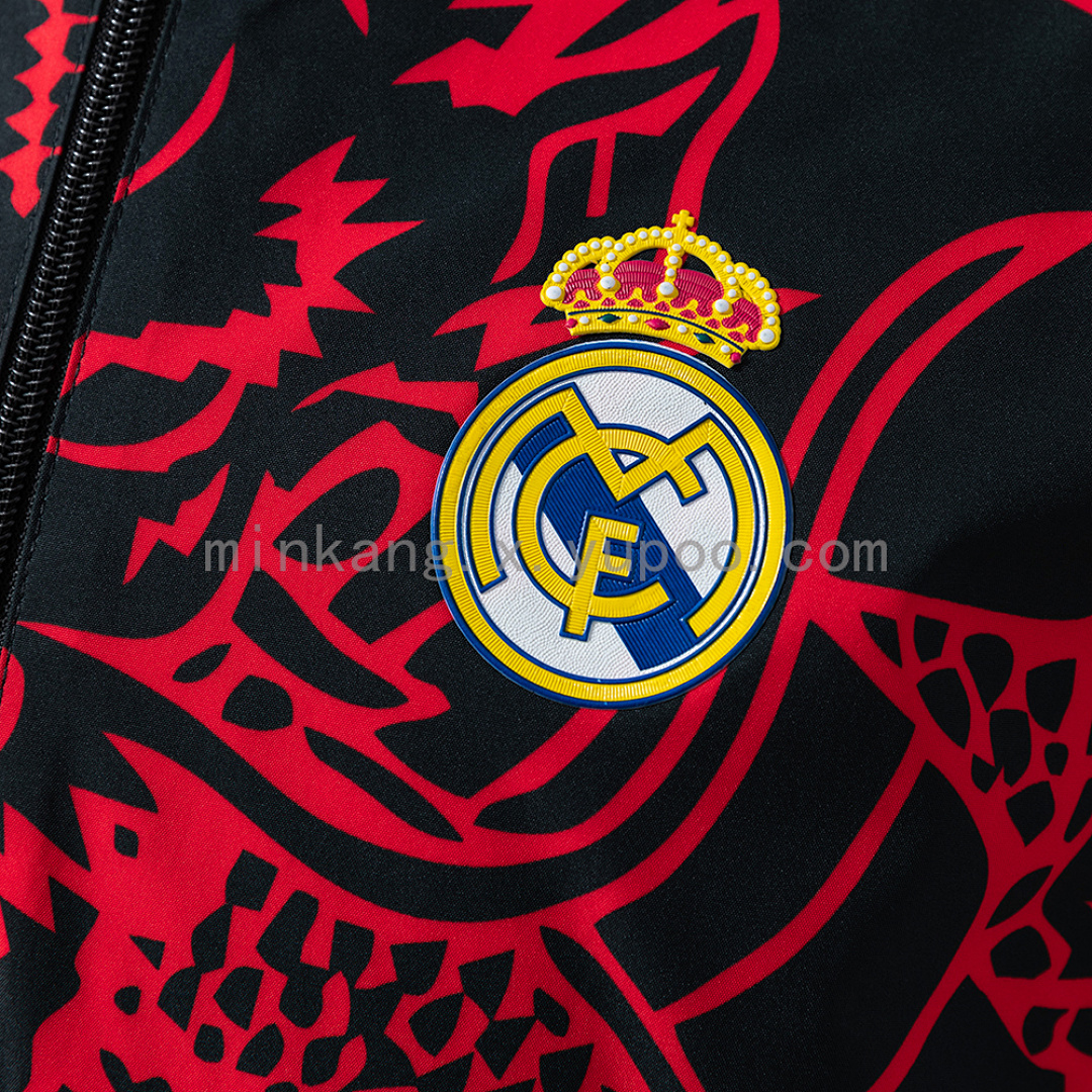 Real Madrid Reversible Jacket Windbreaker - Red & Heiss S-XXL 10