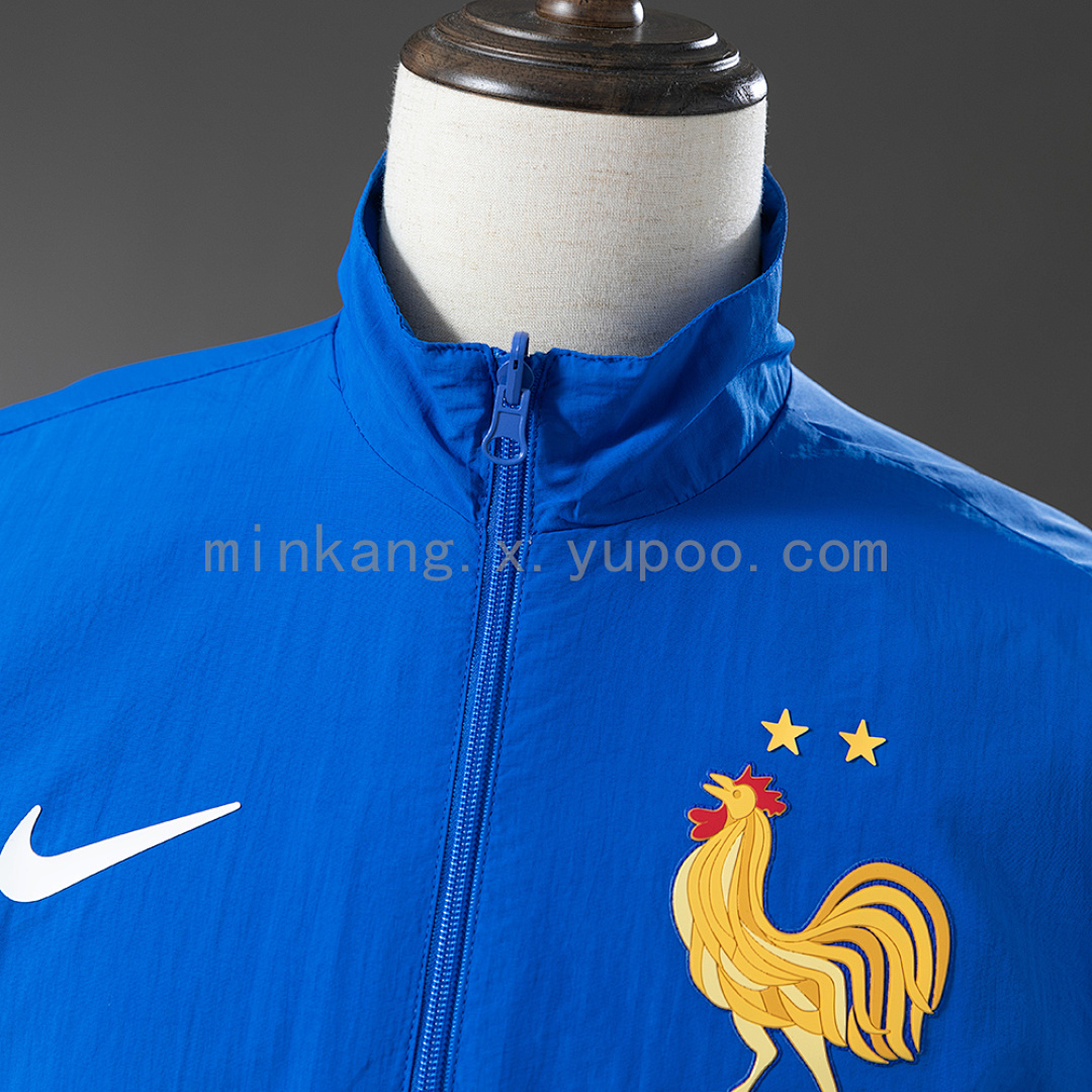 French Reversible Jacket Windbreaker - White & Blue S-XXL 11
