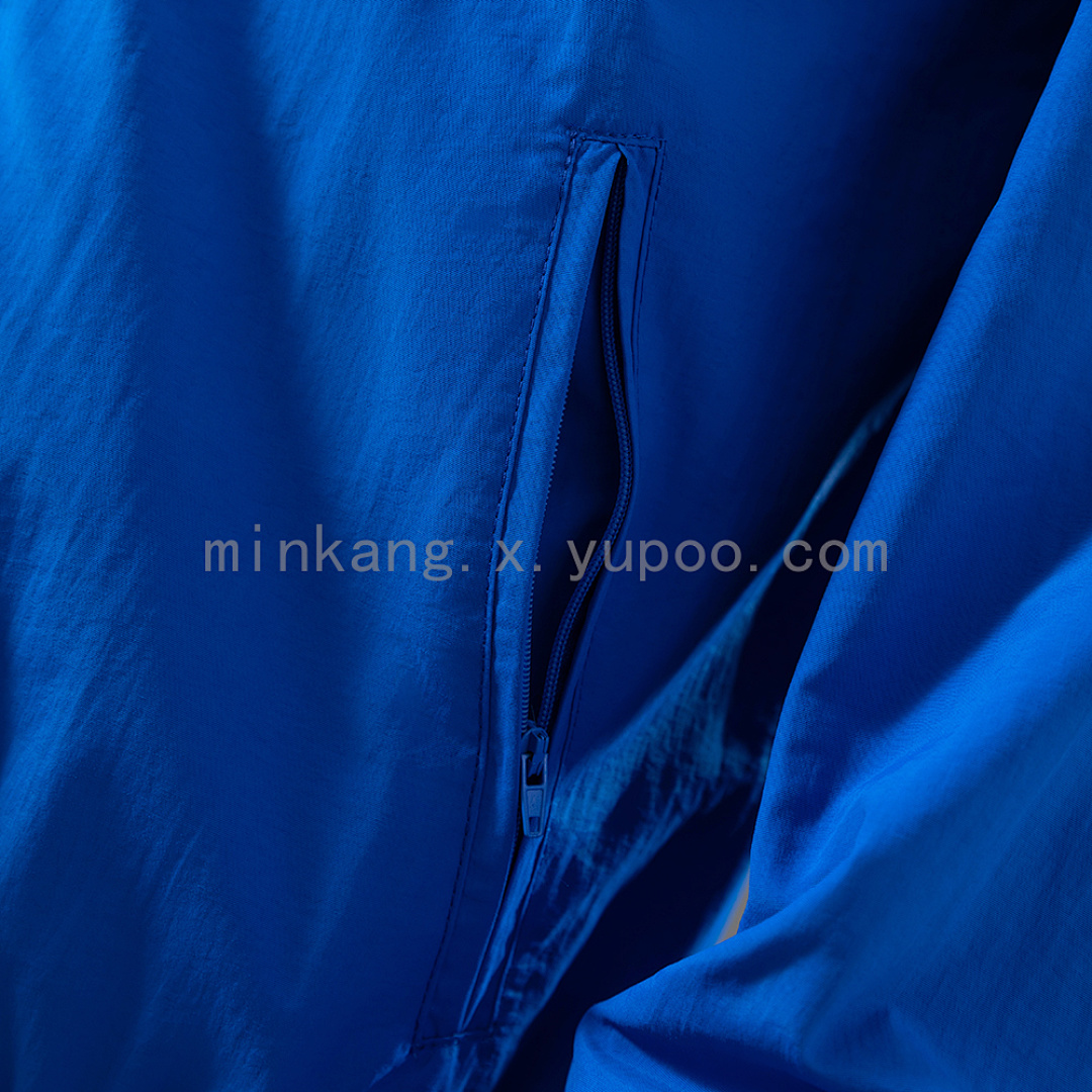 French Reversible Jacket Windbreaker - White & Blue S-XXL 6