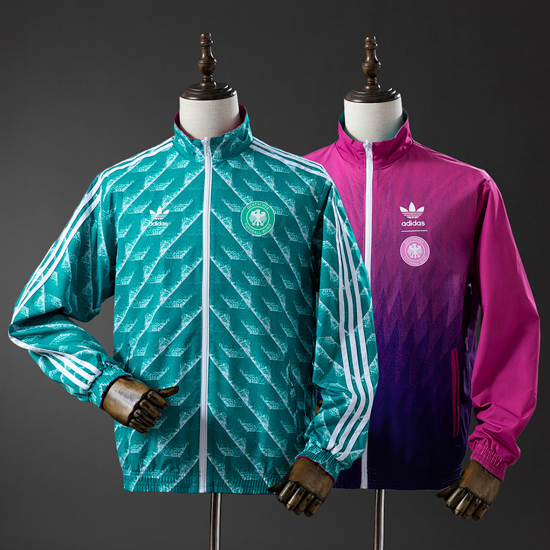 German Reversible Jacket Windbreaker - Green & Purple S-XXL 2