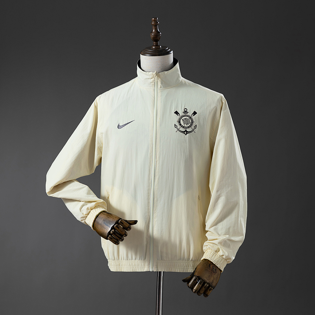 Corinthians Reversible Jacket Windbreaker - Beige & Black S-XXL 3