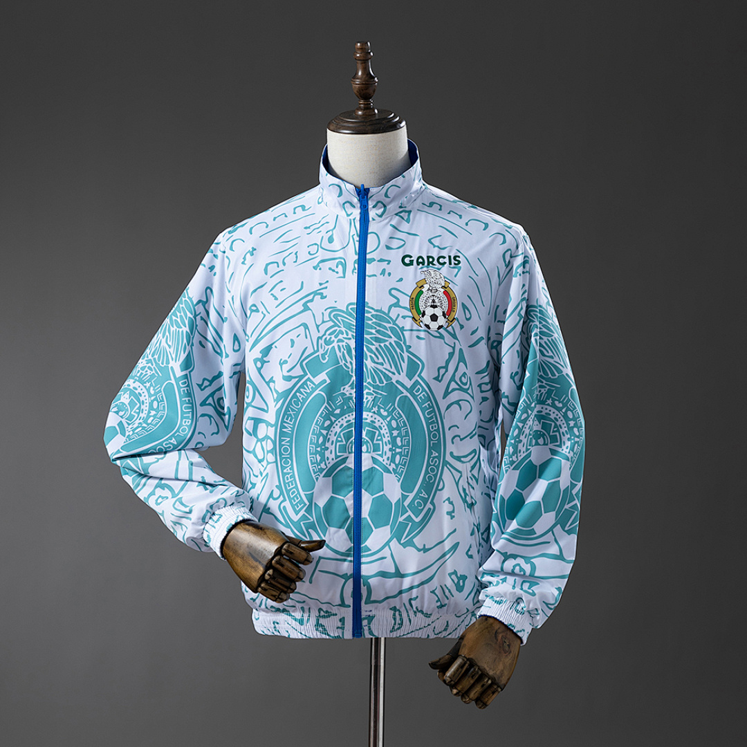 Mexico Reversible Jacket Windbreaker - White & Blue S-XXL 3