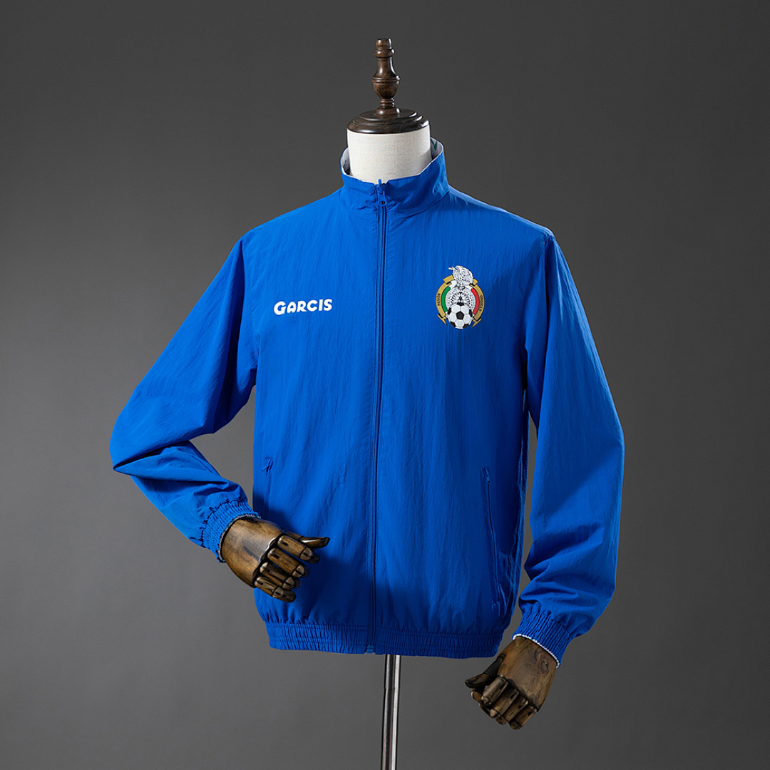 Mexico Reversible Jacket Windbreaker - White & Blue S-XXL 4