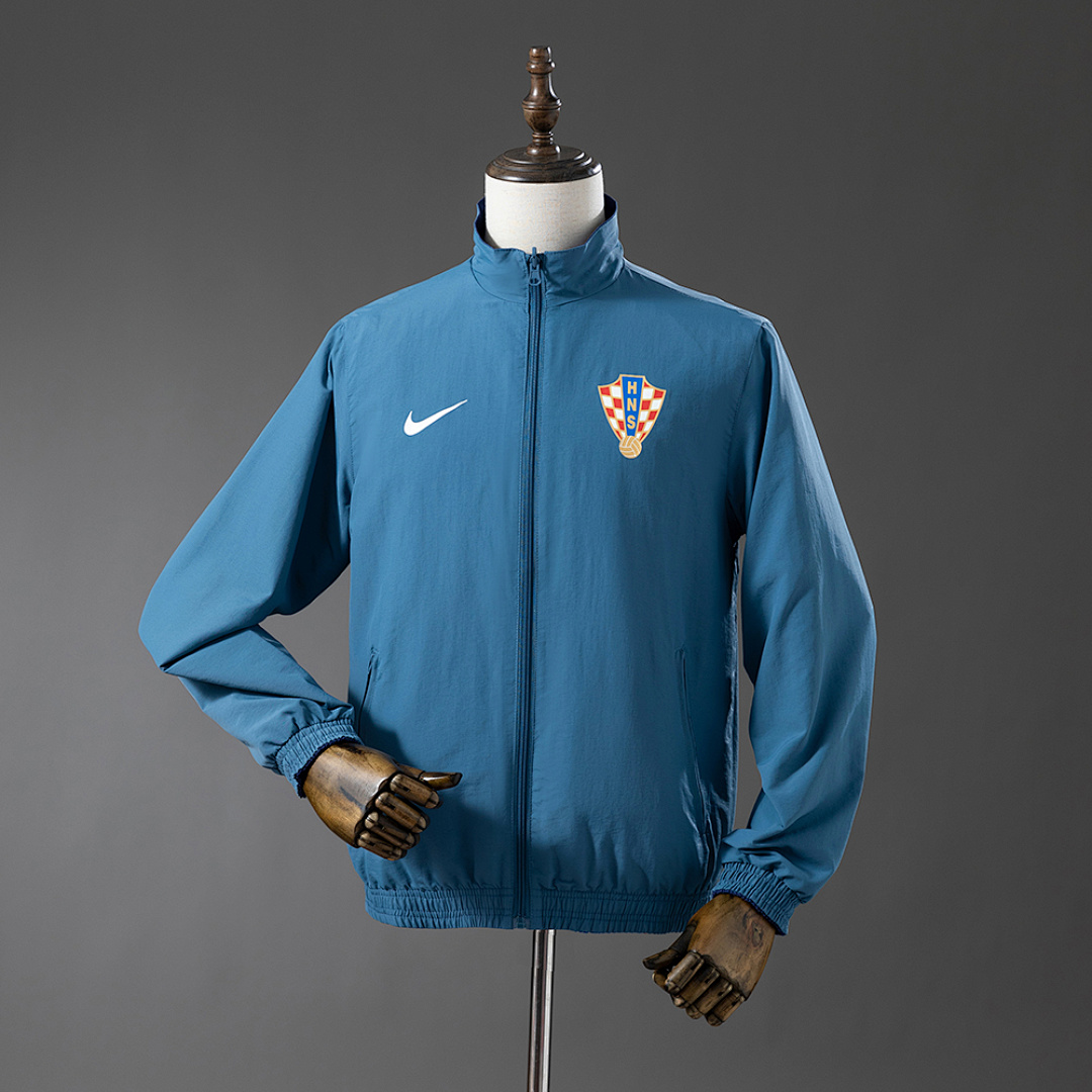 Croatian Reversible Jacket Windbreaker - Navy Blue & Sky Blue S-XXL 3