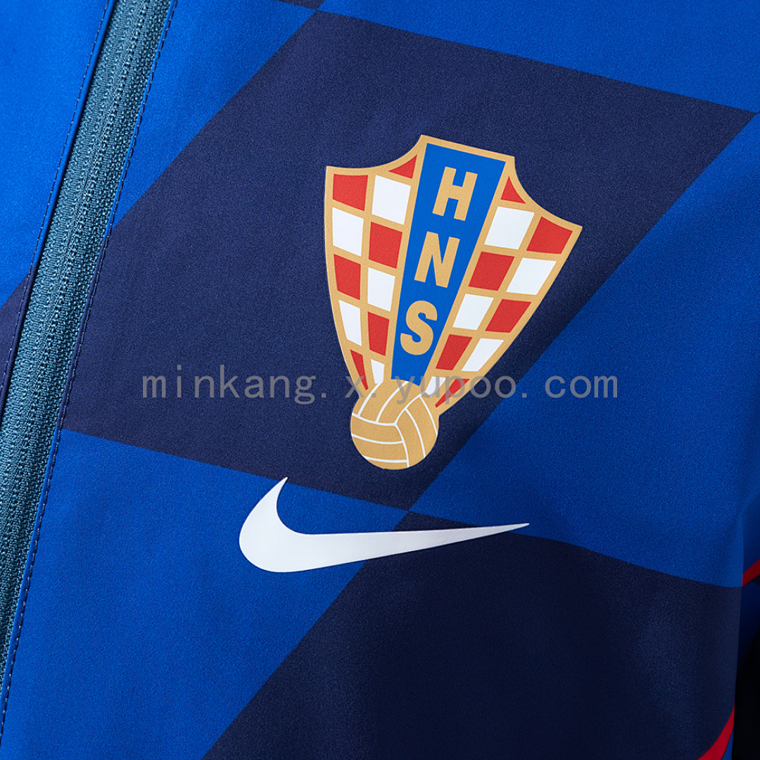 Croatian Reversible Jacket Windbreaker - Navy Blue & Sky Blue S-XXL 5