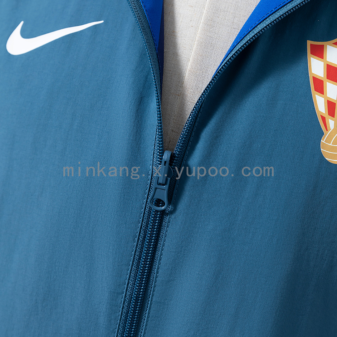 Croatian Reversible Jacket Windbreaker - Navy Blue & Sky Blue S-XXL 8