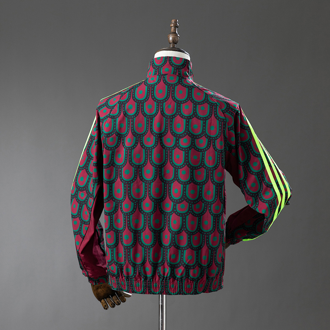 Mexico Reversible Jacket Windbreaker - Red & Sky Blue S-XXL 12