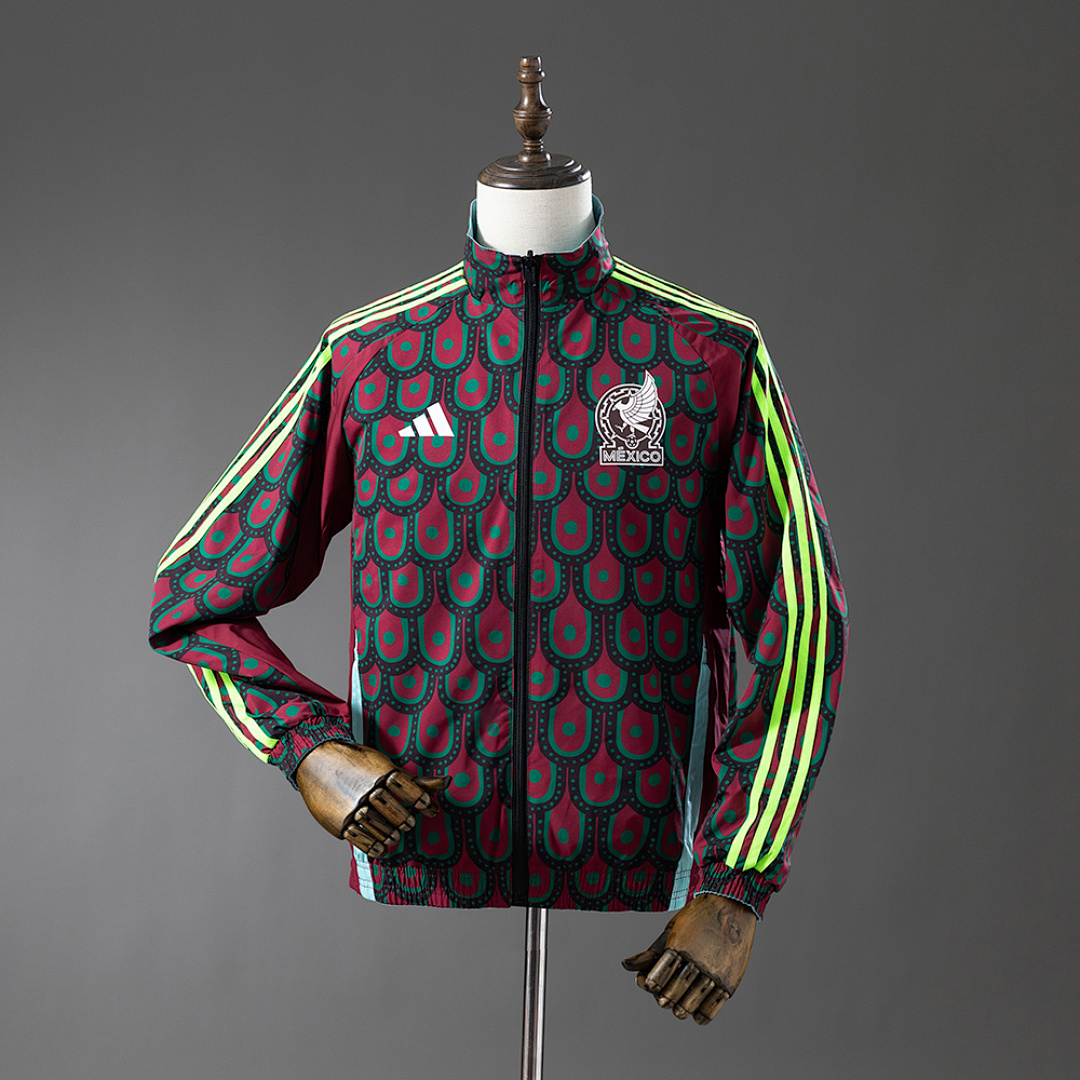 Mexico Reversible Jacket Windbreaker - Red & Sky Blue S-XXL 4