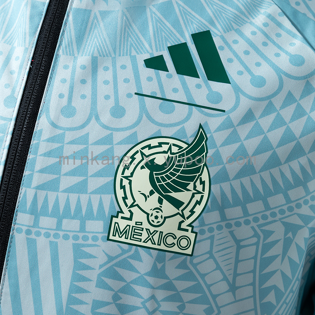 Mexico Reversible Jacket Windbreaker - Red & Sky Blue S-XXL 5