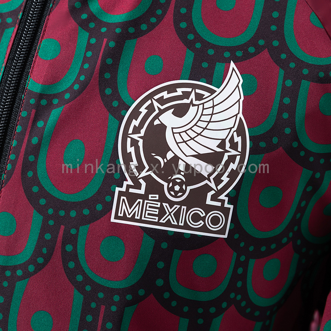 Mexico Reversible Jacket Windbreaker - Red & Sky Blue S-XXL 10