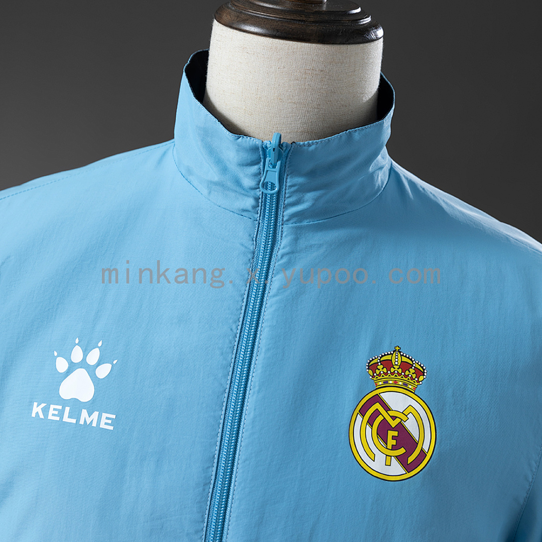 Real Madrid Reversible Jacket Windbreaker - Navy & Sky Blue S-XXL 11