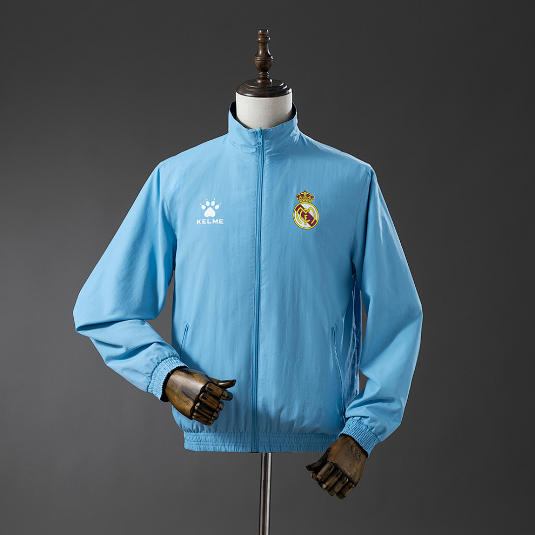 Real Madrid Reversible Jacket Windbreaker - Navy & Sky Blue S-XXL 3