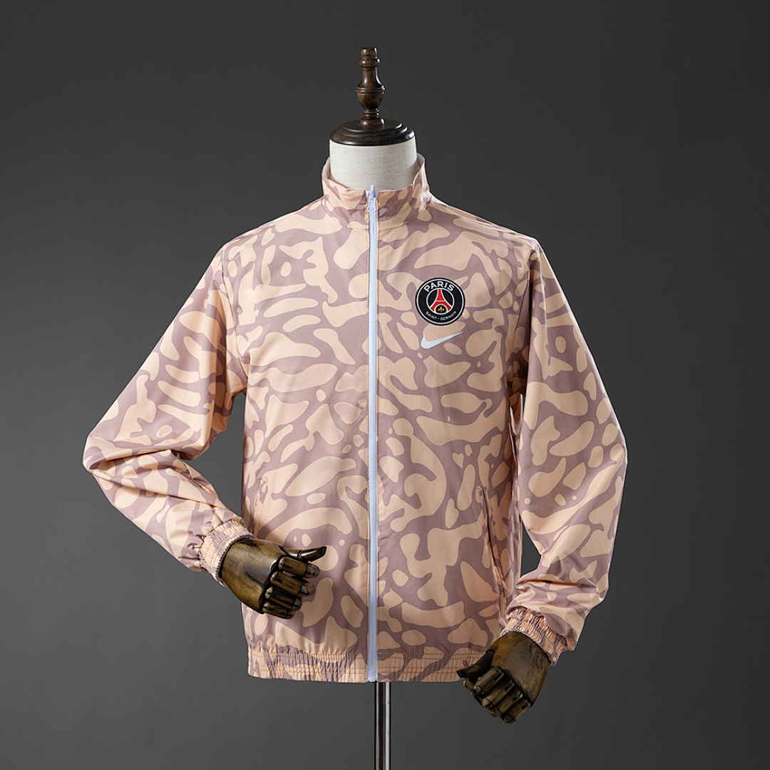 PSG Reversible Jacket Windbreaker - White & Brown S-XXL 3
