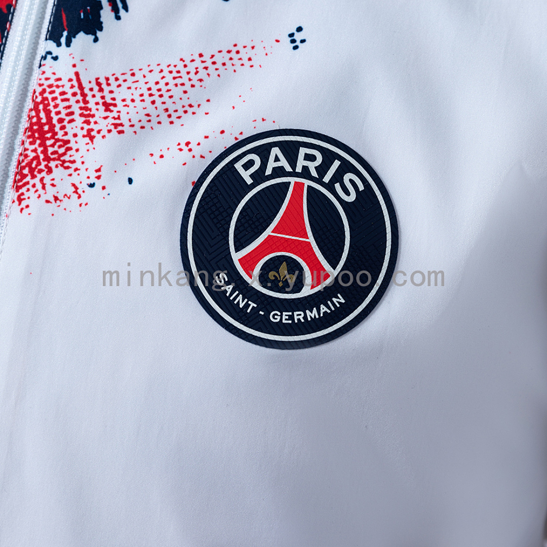 PSG Reversible Jacket Windbreaker - White & Brown S-XXL 10
