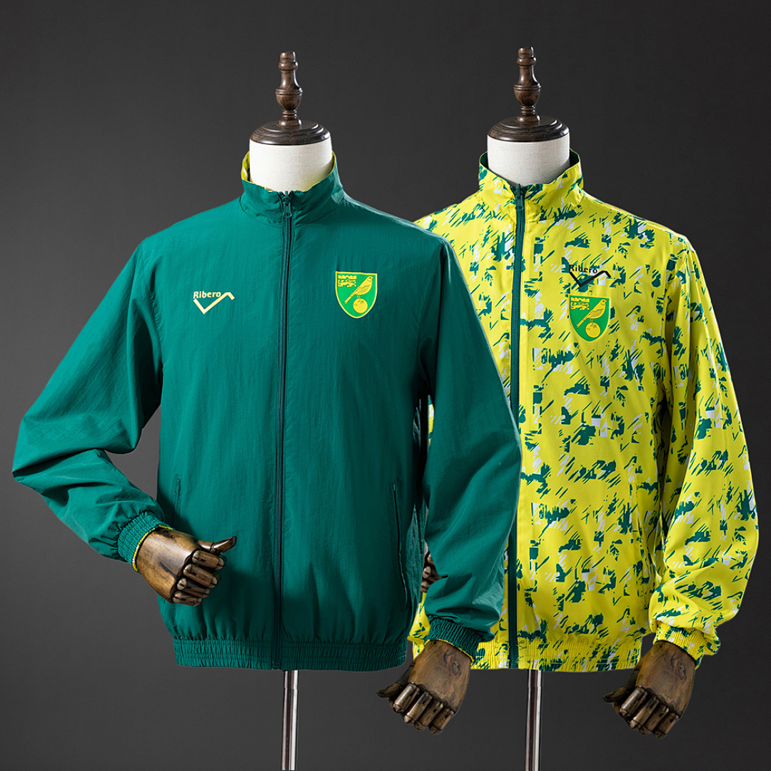 Norwich City Reversible Jacket Windbreaker - Blue & Yellow S-XXL 2
