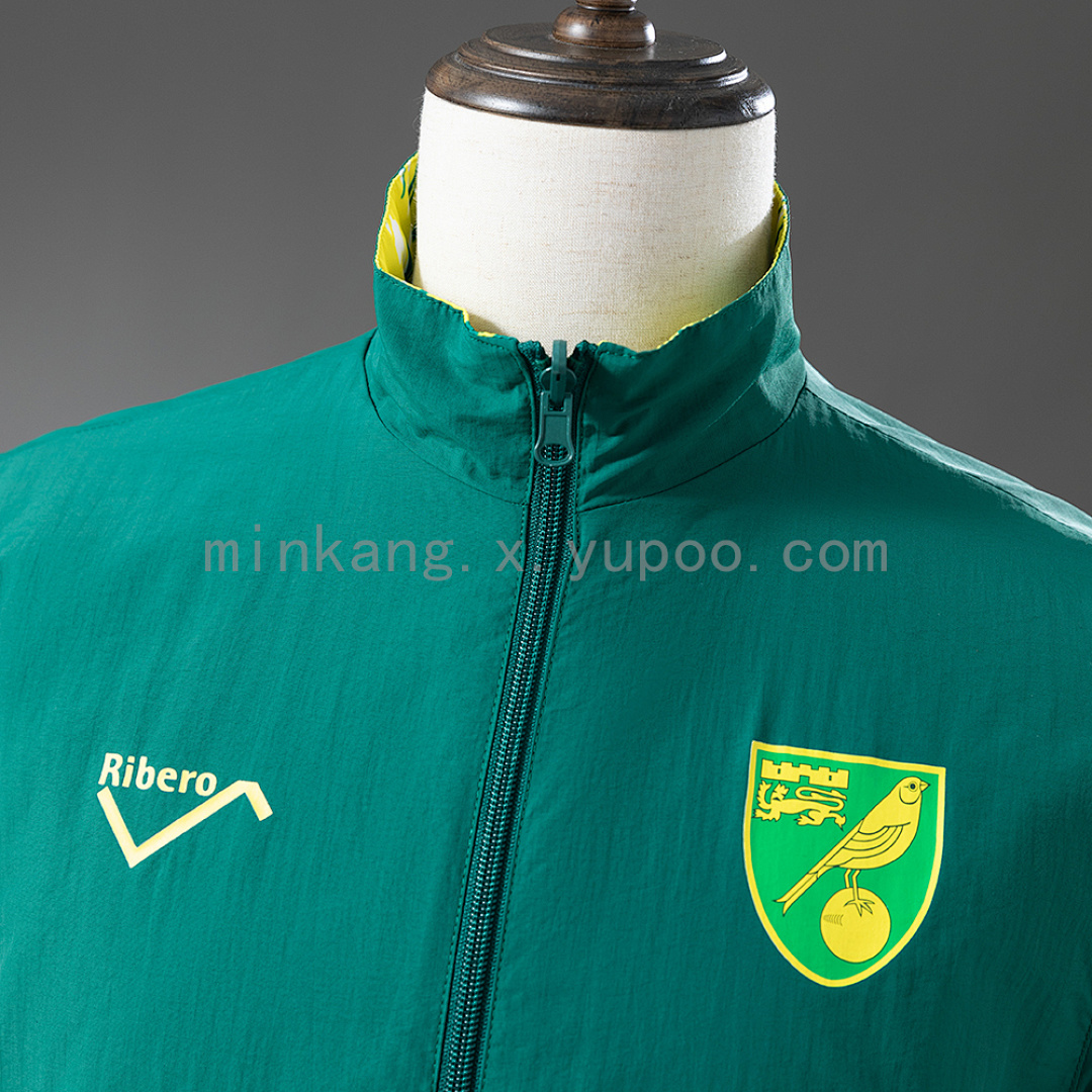 Norwich City Reversible Jacket Windbreaker - Blue & Yellow S-XXL 11
