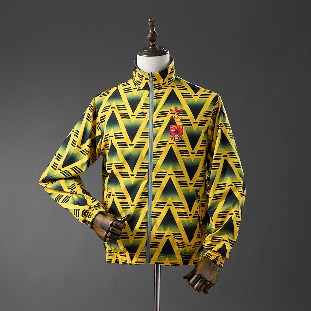 Arsenal Reversible Jacket Windbreaker - Yellow & Grey S-XXL 2