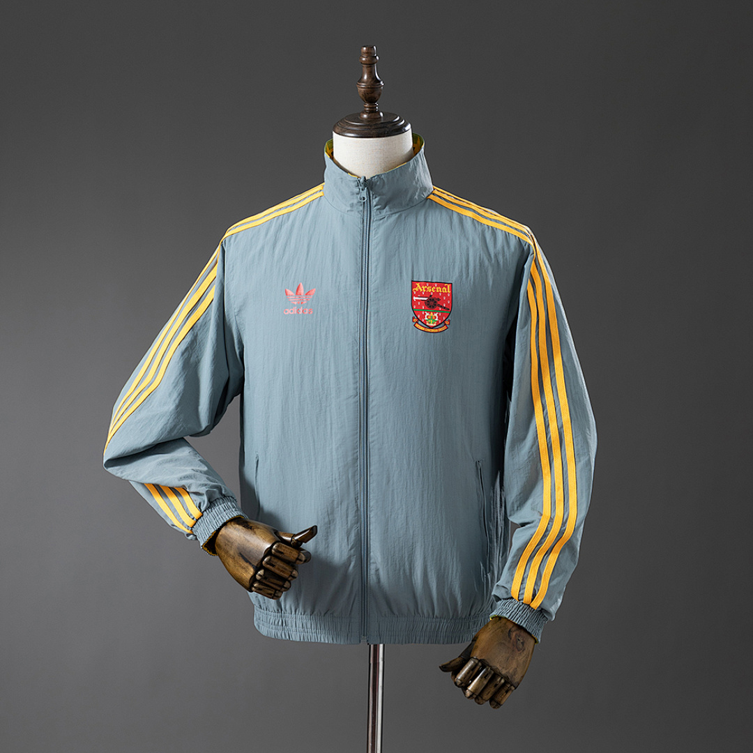 Arsenal Reversible Jacket Windbreaker - Yellow & Grey S-XXL 3