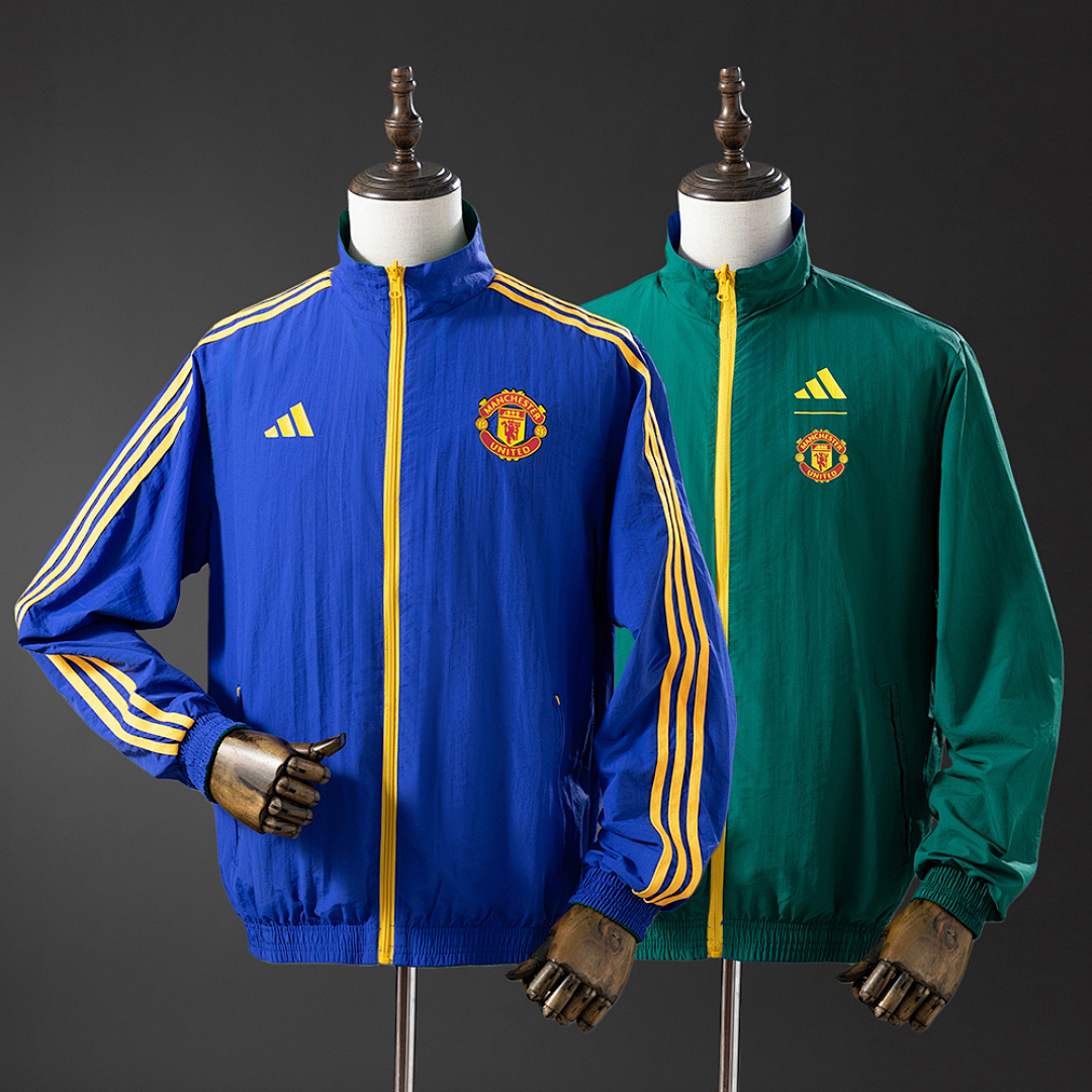 M-U Reversible Jacket Windbreaker - Blue & B Army Green S-XXL 2