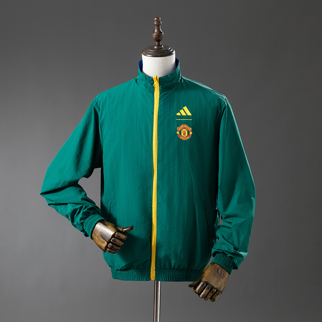 M-U Reversible Jacket Windbreaker - Blue & B Army Green S-XXL 3