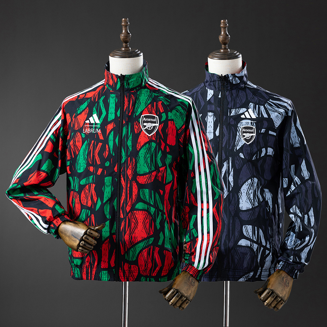 Arsenal Reversible Jacket Windbreaker - Red & Black S-XXL 2