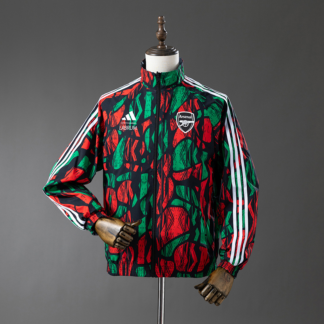 Arsenal Reversible Jacket Windbreaker - Red & Black S-XXL 4
