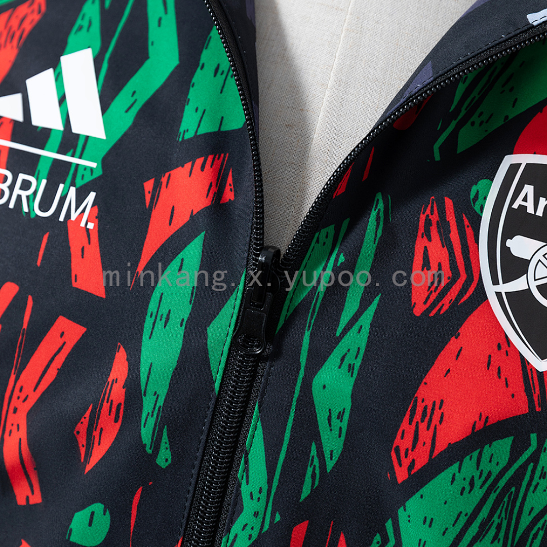 Arsenal Reversible Jacket Windbreaker - Red & Black S-XXL 8