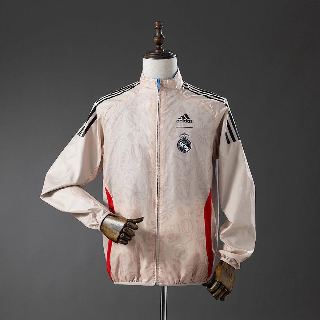 Real Madrid Reversible Jacket Windbreaker - Beige & Blue S-XXL 2
