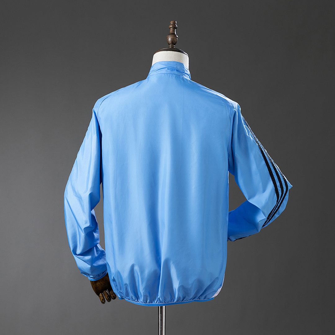 Real Madrid Reversible Jacket Windbreaker - Beige & Blue S-XXL 12
